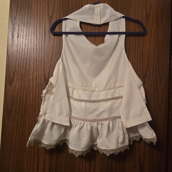 Sassy Cream Dog Dress with Gold Accents - Picture 2 of 3